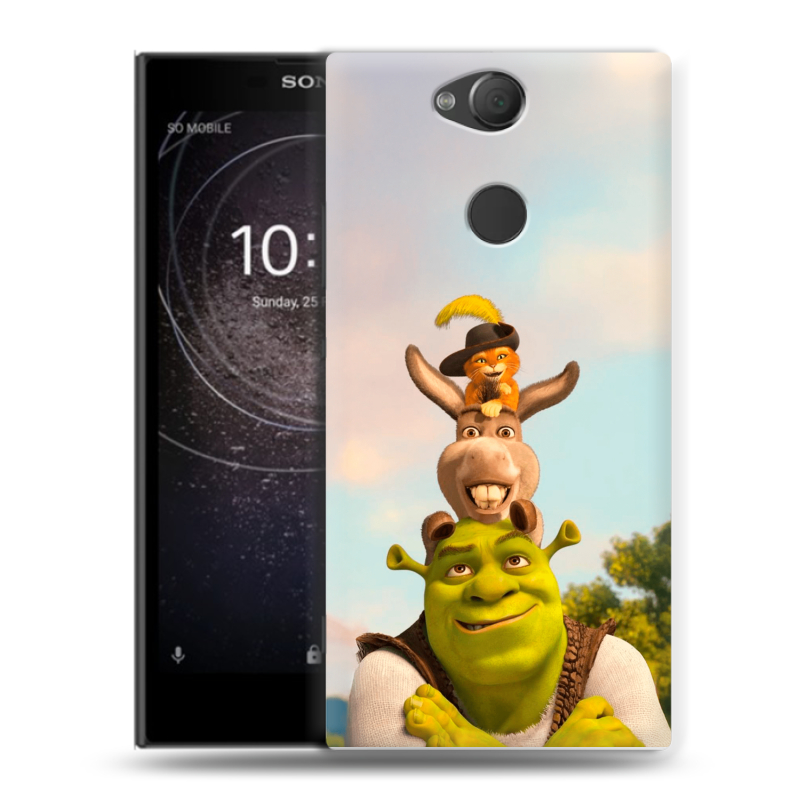 Силиконовый противоударный чехол на Sony Xperia XA2 с принтом Шрек Shrek Силиконовый противоударный чехол на Sony Xperia XA2 с принтом Шрек Shrek