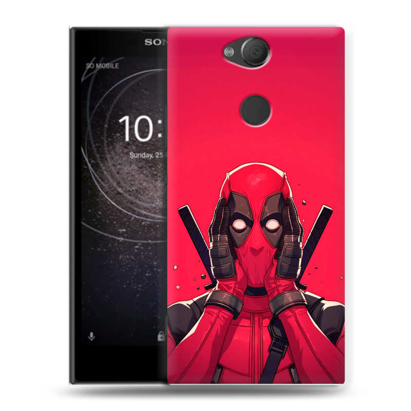 Силиконовый противоударный чехол на Sony Xperia XA2 с принтом Дедпул Deadpool Силиконовый противоударный чехол на Sony Xperia XA2 с принтом Дедпул Deadpool