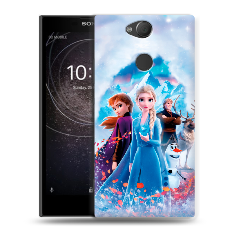 Силиконовый противоударный чехол на Sony Xperia XA2 с принтом Холодное сердце Frozen Силиконовый противоударный чехол на Sony Xperia XA2 с принтом Холодное сердце Frozen