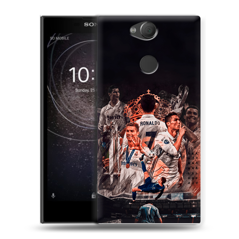 Силиконовый противоударный чехол на Sony Xperia XA2 с принтом Реал Роналдо Real Ronaldo Силиконовый противоударный чехол на Sony Xperia XA2 с принтом Реал Роналдо Real Ronaldo