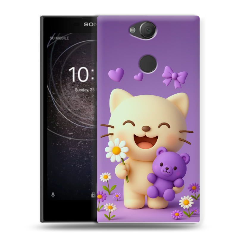 Силиконовый противоударный чехол на Sony Xperia XA2 с принтом для девочек Силиконовый противоударный чехол на Sony Xperia XA2 с принтом для девочек