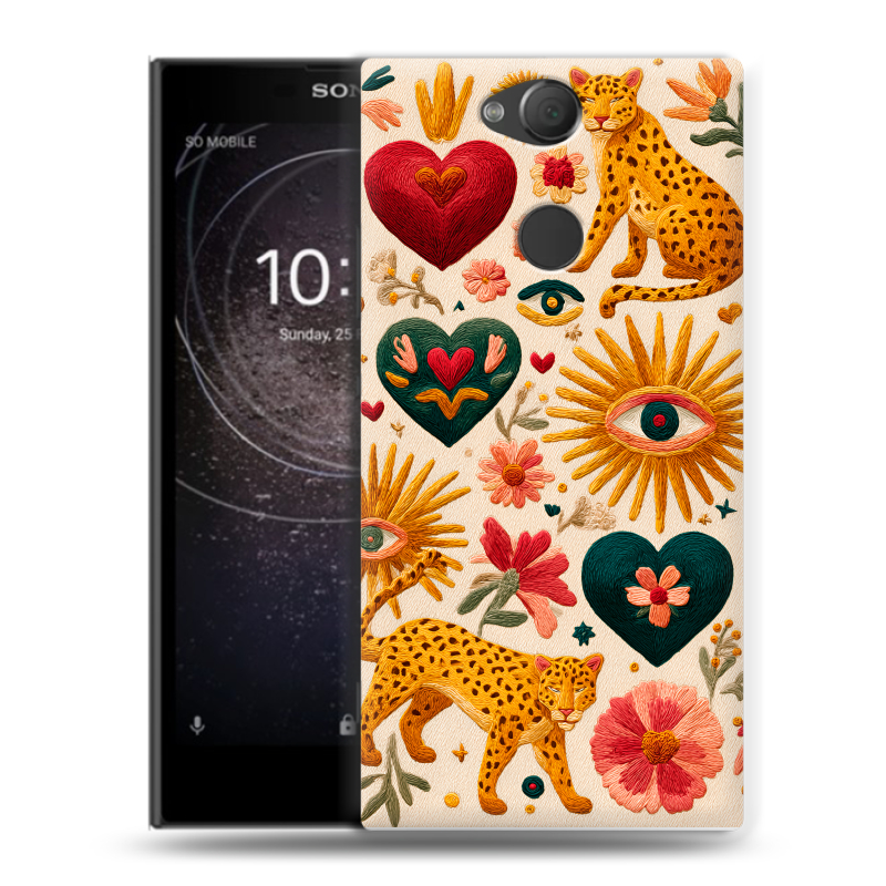 Силиконовый противоударный чехол на Sony Xperia XA2 с принтом Модный принт Силиконовый противоударный чехол на Sony Xperia XA2 с принтом Модный принт