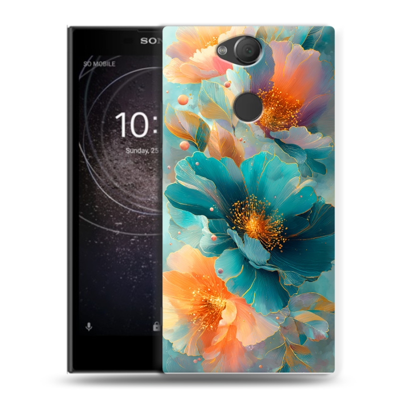 Силиконовый противоударный чехол на Sony Xperia XA2 с принтом Цветы Силиконовый противоударный чехол на Sony Xperia XA2 с принтом Цветы