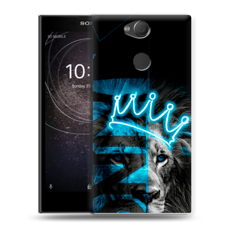 Силиконовый противоударный чехол на Sony Xperia XA2 с принтом Король лев Силиконовый противоударный чехол на Sony Xperia XA2 с принтом Король лев