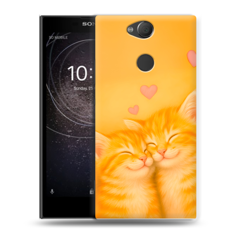 Силиконовый противоударный чехол на Sony Xperia XA2 с принтом Милые котята Силиконовый противоударный чехол на Sony Xperia XA2 с принтом Милые котята