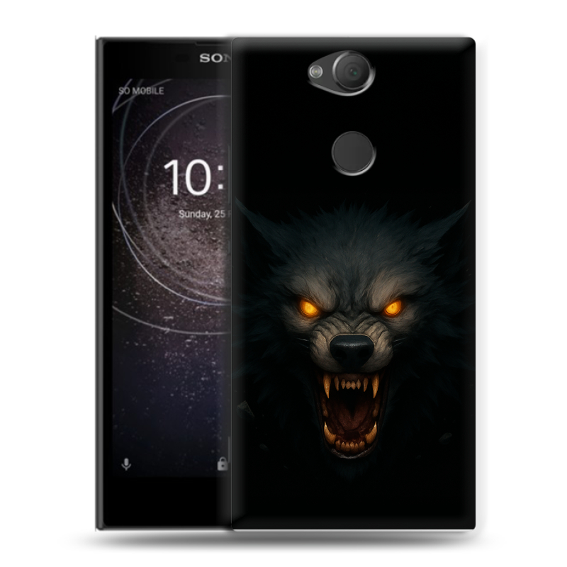 Силиконовый противоударный чехол на Sony Xperia XA2 с принтом Волк Силиконовый противоударный чехол на Sony Xperia XA2 с принтом Волк
