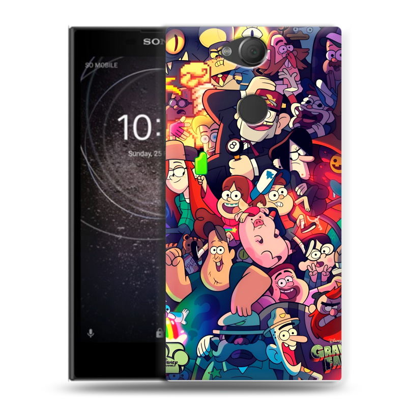 Силиконовый противоударный чехол на Sony Xperia XA2 с принтом Gravity Falls Гравити Фолз Силиконовый противоударный чехол на Sony Xperia XA2 с принтом Gravity Falls Гравити Фолз