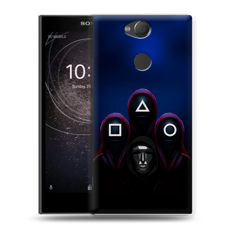 Силиконовый противоударный чехол на Sony Xperia XA2 с принтом Игра Кальмара Силиконовый противоударный чехол на Sony Xperia XA2 с принтом Игра Кальмара