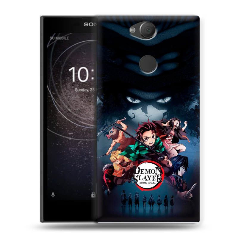 Силиконовый противоударный чехол на Sony Xperia XA2 с принтом Demon Slayer Клинок рассекающий демонов Силиконовый противоударный чехол на Sony Xperia XA2 с принтом Demon Slayer Клинок рассекающий демонов