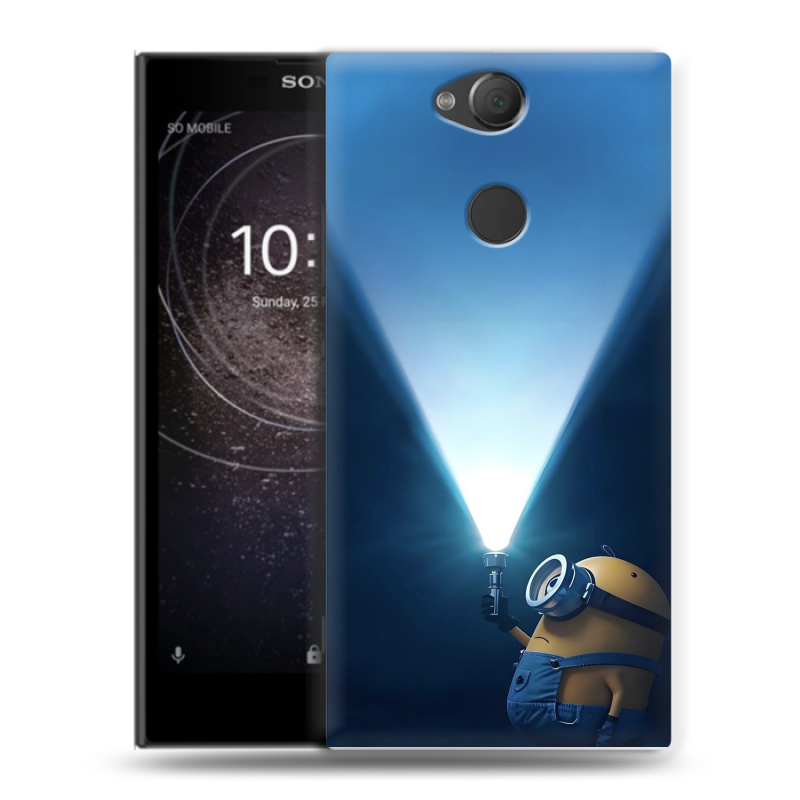 Силиконовый противоударный чехол на Sony Xperia XA2 с принтом Миньоны Силиконовый противоударный чехол на Sony Xperia XA2 с принтом Миньоны