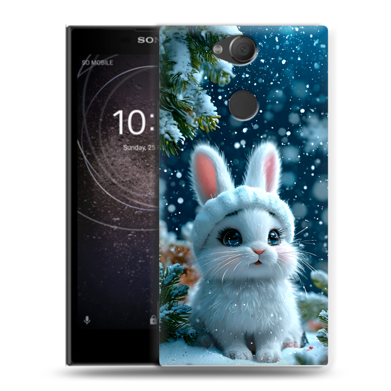 Силиконовый противоударный чехол на Sony Xperia XA2 с принтом Новый год Силиконовый противоударный чехол на Sony Xperia XA2 с принтом Новый год