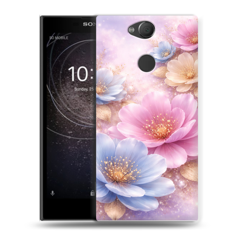 Силиконовый противоударный чехол на Sony Xperia XA2 с принтом женский Силиконовый противоударный чехол на Sony Xperia XA2 с принтом женский
