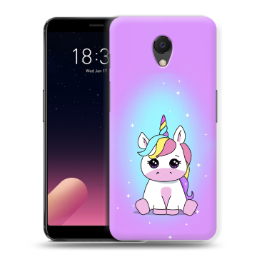 Силиконовый чехол на Meizu M6s с принтом Единорог