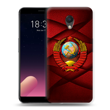 Силиконовый чехол на Meizu M6s с принтом Герб СССР