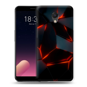 Силиконовый чехол на Meizu M6s с принтом Яркие абстракции