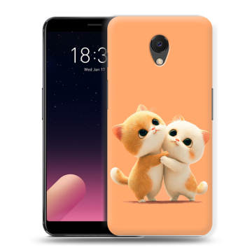 Силиконовый чехол на Meizu M6s с принтом Милые котики