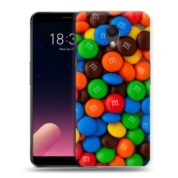 Силиконовый чехол на Meizu M6s с принтом Конфеты
