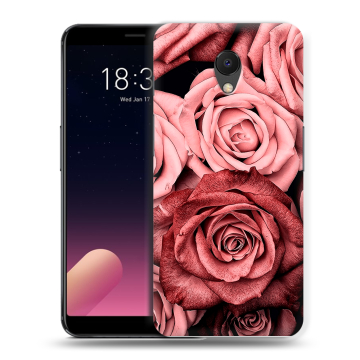 Силиконовый чехол на Meizu M6s с принтом Цветы розы