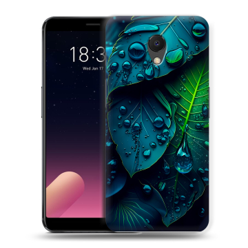 Силиконовый чехол на Meizu M6s с принтом Листья