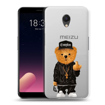 Силиконовый чехол на Meizu M6s с принтом Мишка
