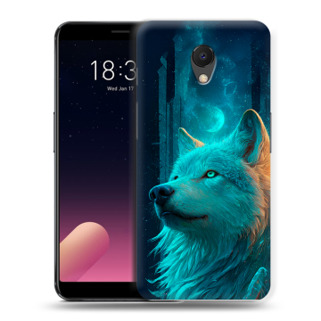 Силиконовый чехол на Meizu M6s с принтом бабочки саккура