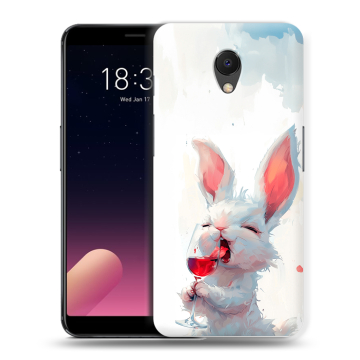 Силиконовый чехол на Meizu M6s с принтом кролик зайчик
