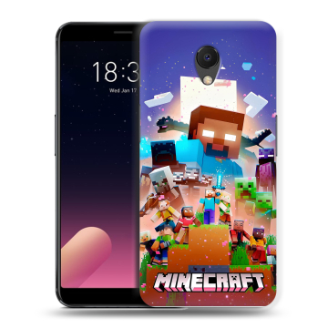 Силиконовый чехол на Meizu M6s с принтом Майнкрафт Minecraft Силиконовый чехол на Meizu M6s с принтом Майнкрафт Minecraft