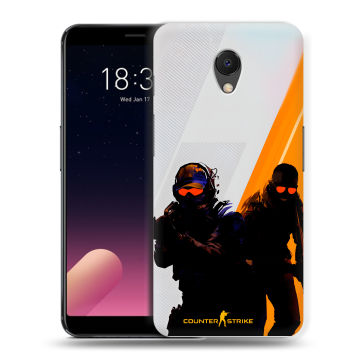Силиконовый чехол на Meizu M6s с принтом Контер страйк Counter strike