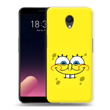 Силиконовый чехол на Meizu M6s с принтом спанчбоб спанч боб