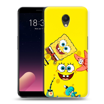 Силиконовый чехол на Meizu M6s с принтом Спанч боб Спанчбоб