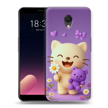 Силиконовый чехол на Meizu M6s с принтом для девочек