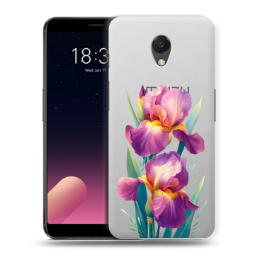 Силиконовый чехол на Meizu M6s с принтом Цветы орхидеи