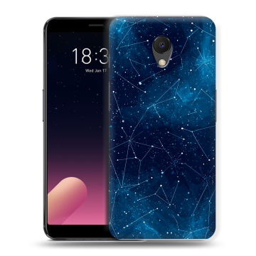 Силиконовый чехол на Meizu M6s с принтом Космос звезды