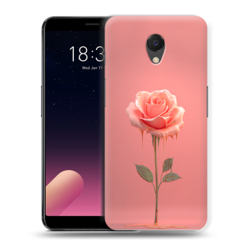 Силиконовый чехол на Meizu M6s с принтом Розовая роза