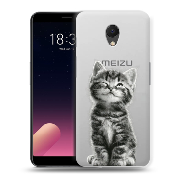 Силиконовый чехол на Meizu M6s с принтом Котенок