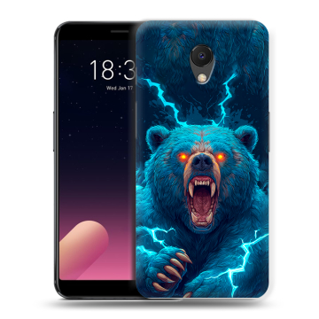 Силиконовый чехол на Meizu M6s с принтом Медведь