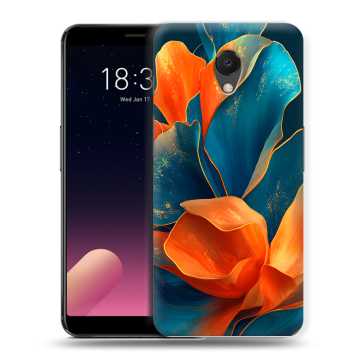Силиконовый чехол на Meizu M6s с принтом Цветы