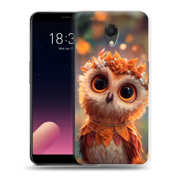 Силиконовый чехол на Meizu M6s с принтом Милая сова