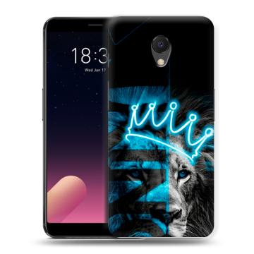 Силиконовый чехол на Meizu M6s с принтом Король лев