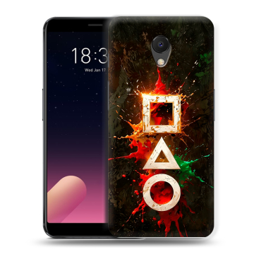 Силиконовый чехол на Meizu M6s с принтом Squid Game Игра кальмара