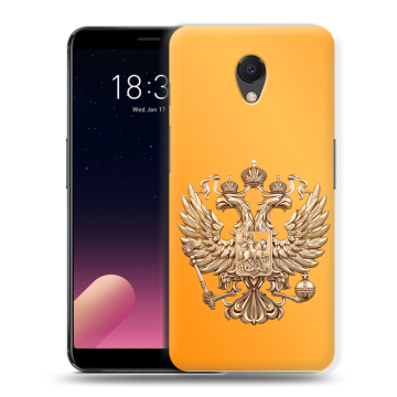 Силиконовый чехол на Meizu M6s с принтом Герб Флаг России