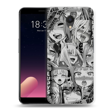 Силиконовый чехол на Meizu M6s с принтом Ahegao Ахегао Аниме