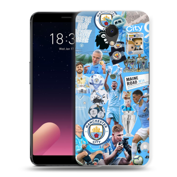 Силиконовый чехол на Meizu M6s с принтом Man City Манчестер Сити