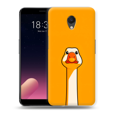 Силиконовый чехол на Meizu M6s с принтом Смешная утка