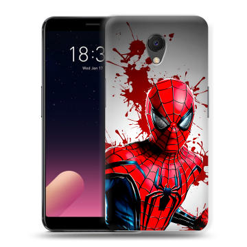 Силиконовый чехол на Meizu M6s с принтом Spiderman Человек паук