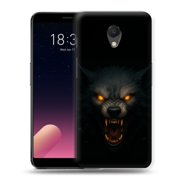 Силиконовый чехол на Meizu M6s с принтом Волк