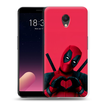 Силиконовый чехол на Meizu M6s с принтом Дедпул Deadpool