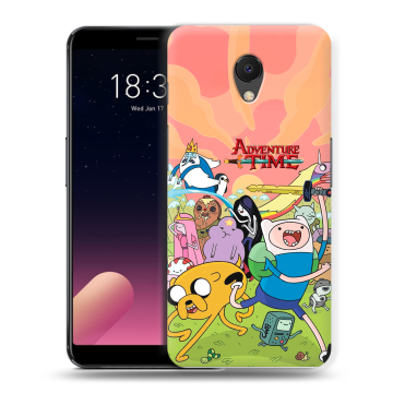 Силиконовый чехол на Meizu M6s с принтом Adventure time Время приключений