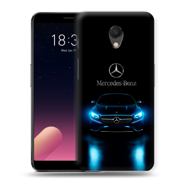 Силиконовый чехол на Meizu M6s с принтом Mercedes Мерседес