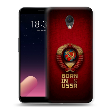 Силиконовый чехол на Meizu M6s с принтом Флаг Герб СССР